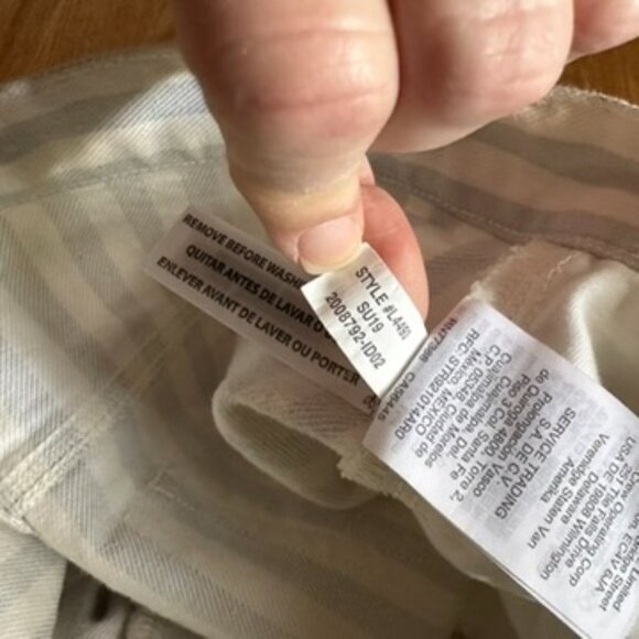 MADEWELL Stretch A-Line Miniskirt in Pomano Stripe 28/6 | blue white denim skirt - Picture 7 of 8